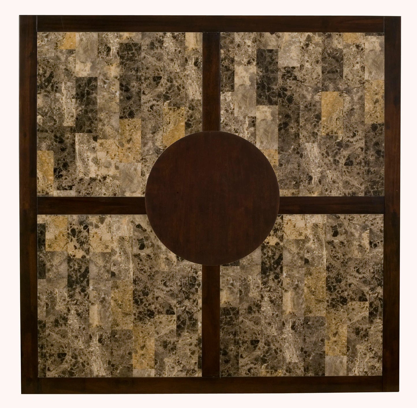 Alpine Furniture Capitola Faux Marble Large Pub Table w/ Removable 18" Lazy Susan, Espresso