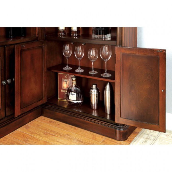 Furniture of America Nema Traditional Multi-Storage Curio Cabinet