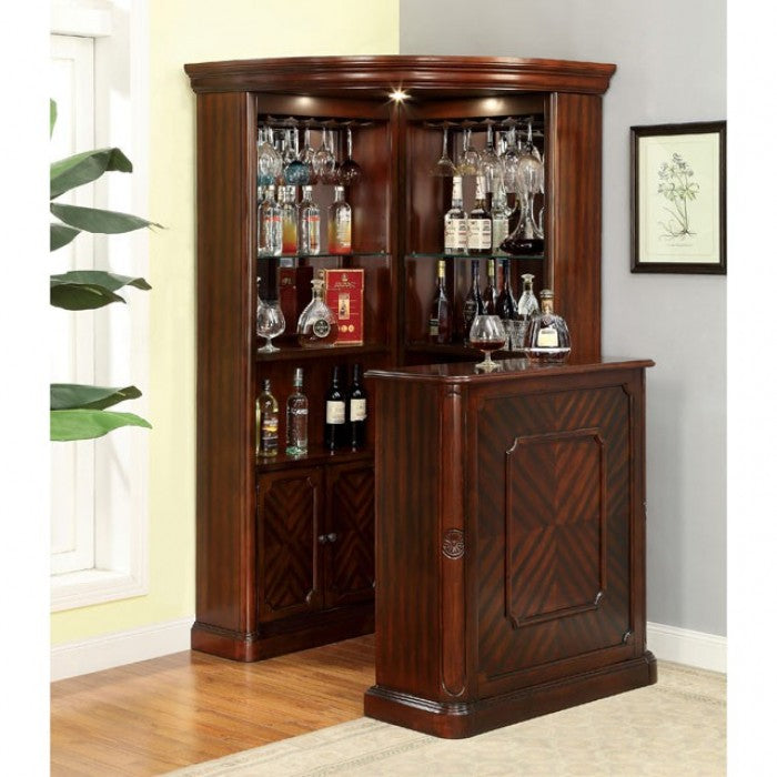 Furniture of America Nema Traditional Multi-Storage Curio Cabinet