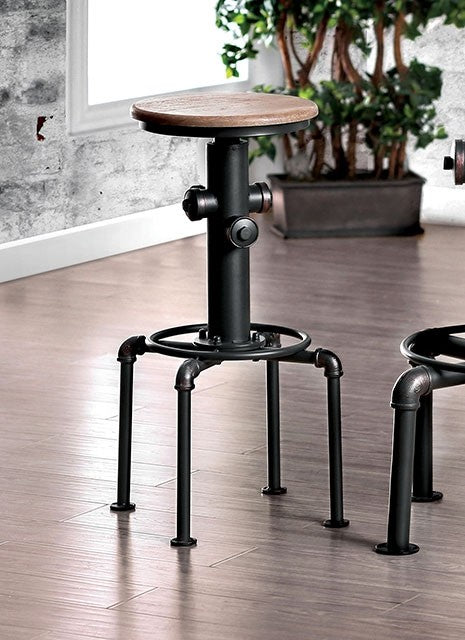 Furniture of America Ila Industrial Swivel Bar Stools (Set of 2)