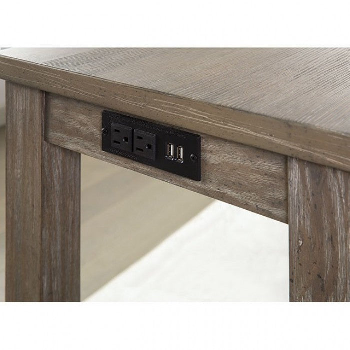 Furniture of America Sabana 4-Piece Counter Height Dining Set in Antique Gray